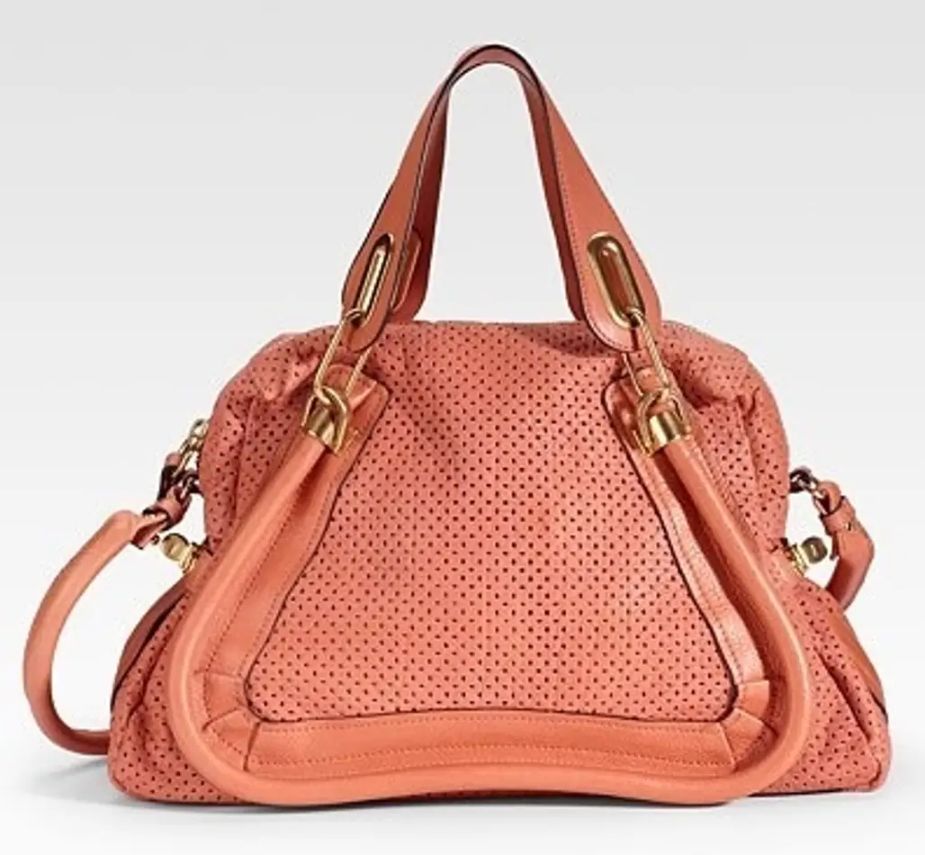 Chloé Paraty Medium Perforated Leather Tote