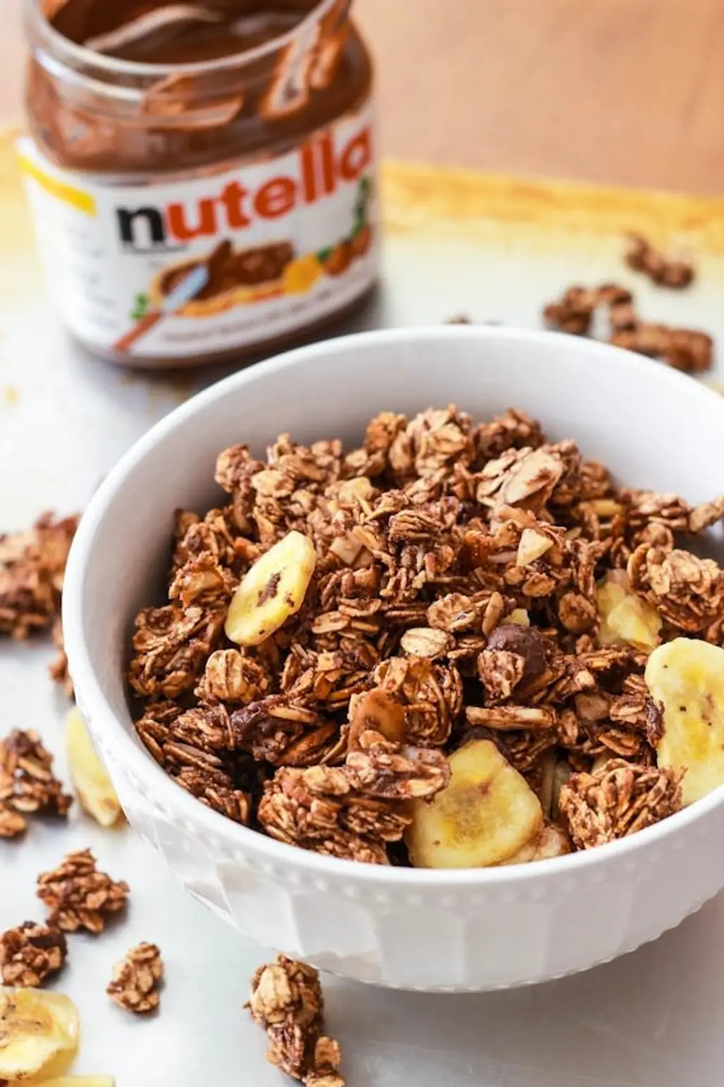 Nutella Oatmeal with Bananas
