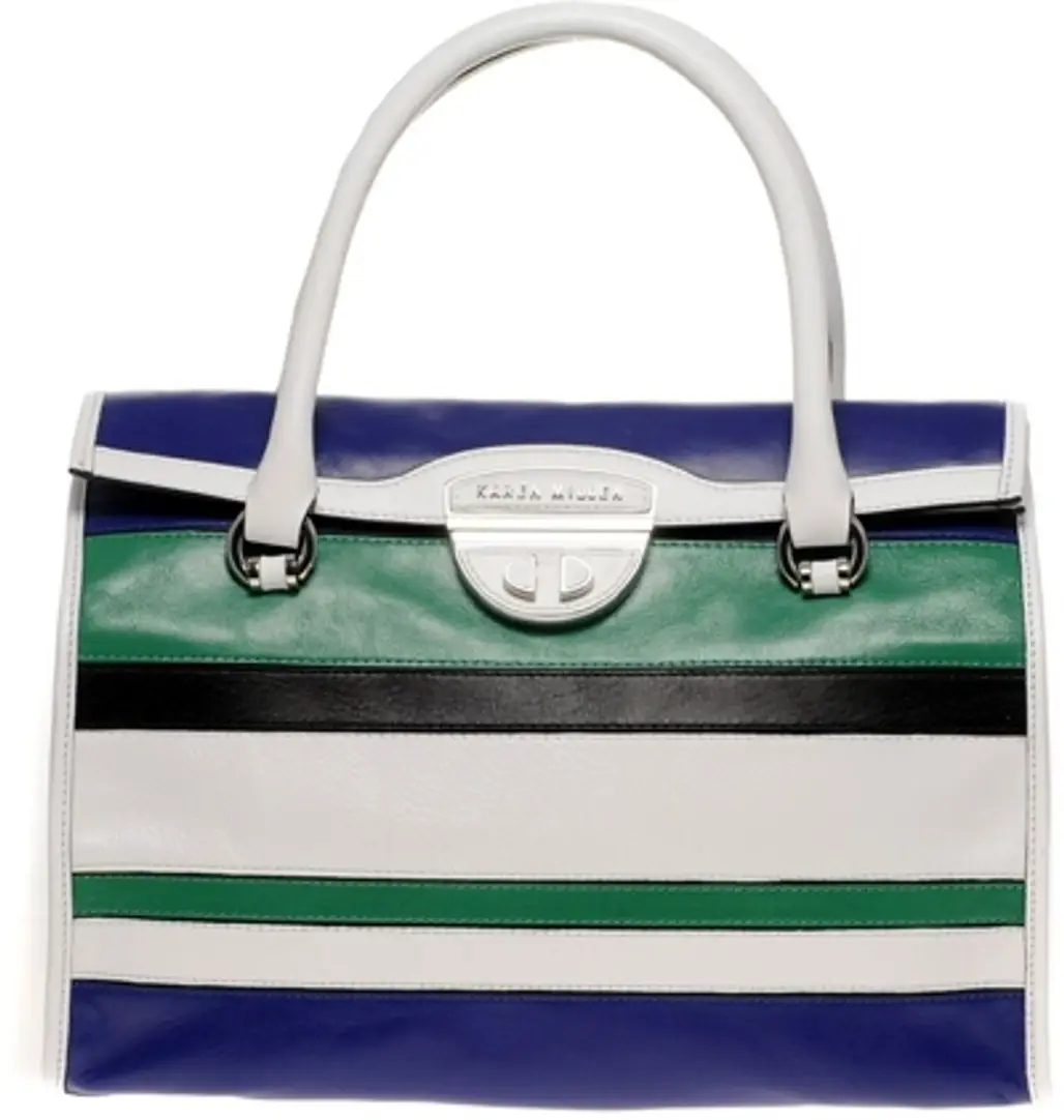 Karen Millen Limited Edition Stripe Colour Block Bag