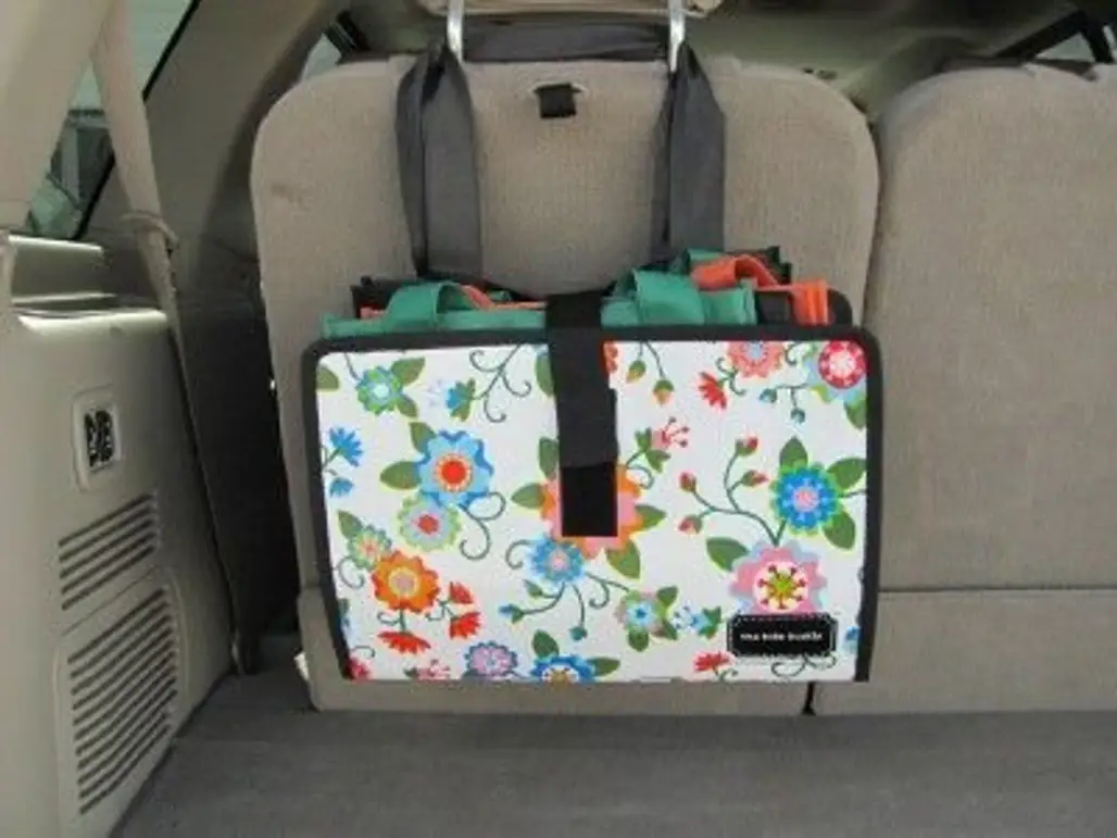 Good Storage Idea in Car for Reusable Bags