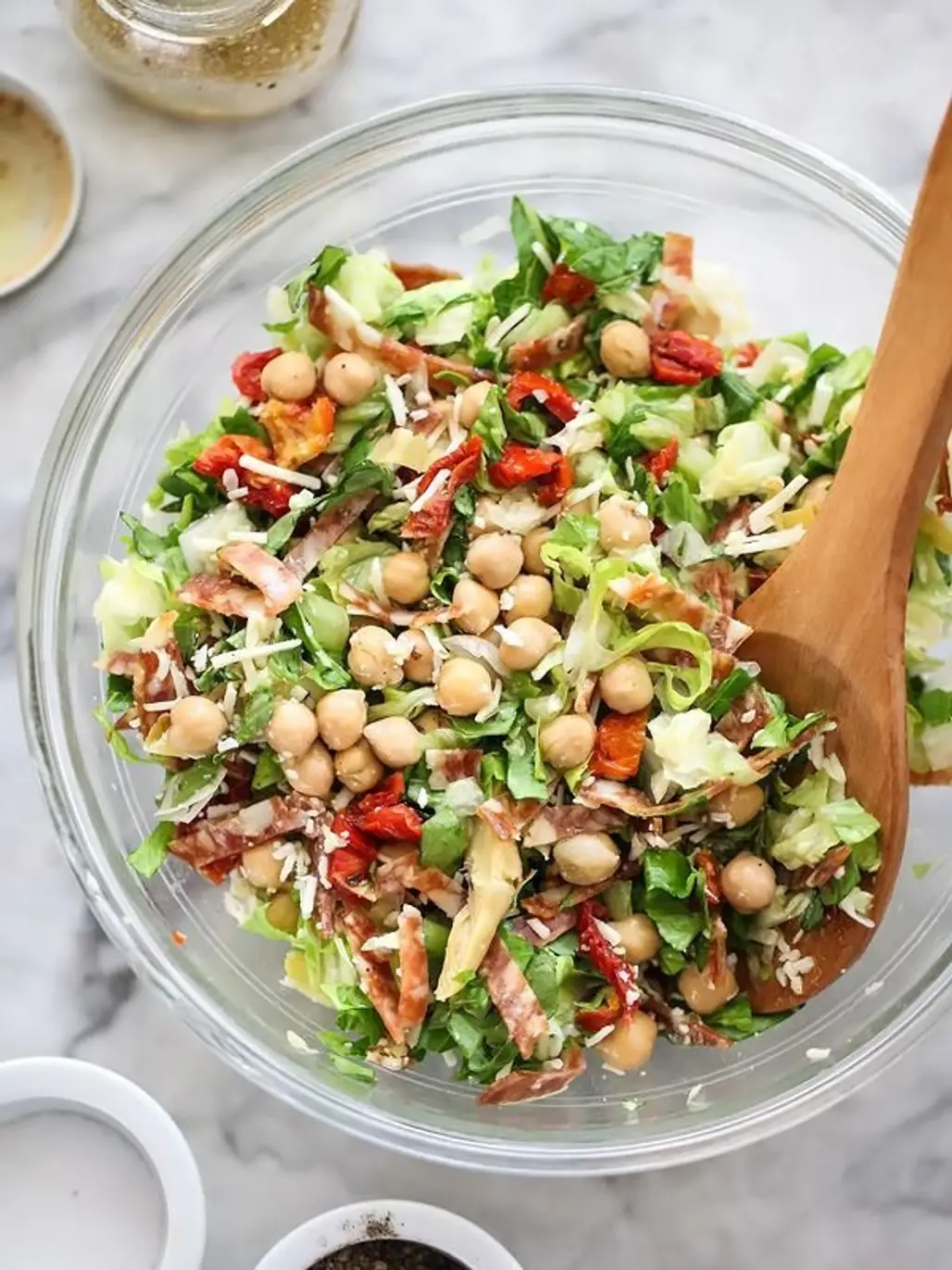 La Scala Inspired Chopped Salad with Marinated Chickpeas