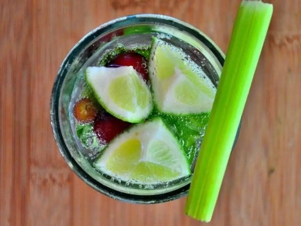 Celery, Lime and Grape Water
