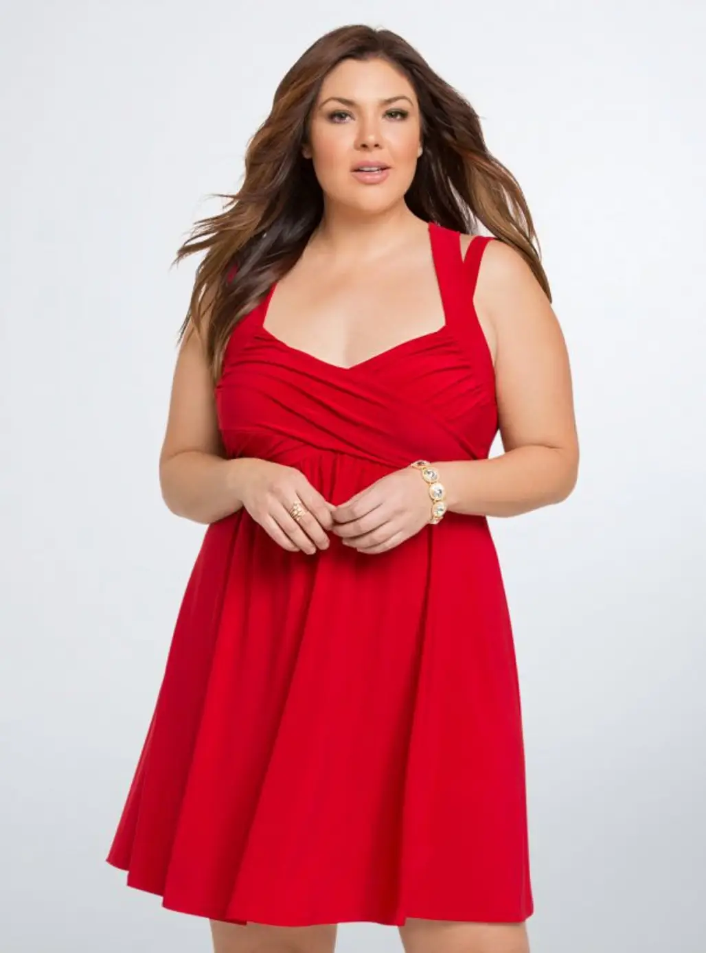 dress, clothing, day dress, red, woman,