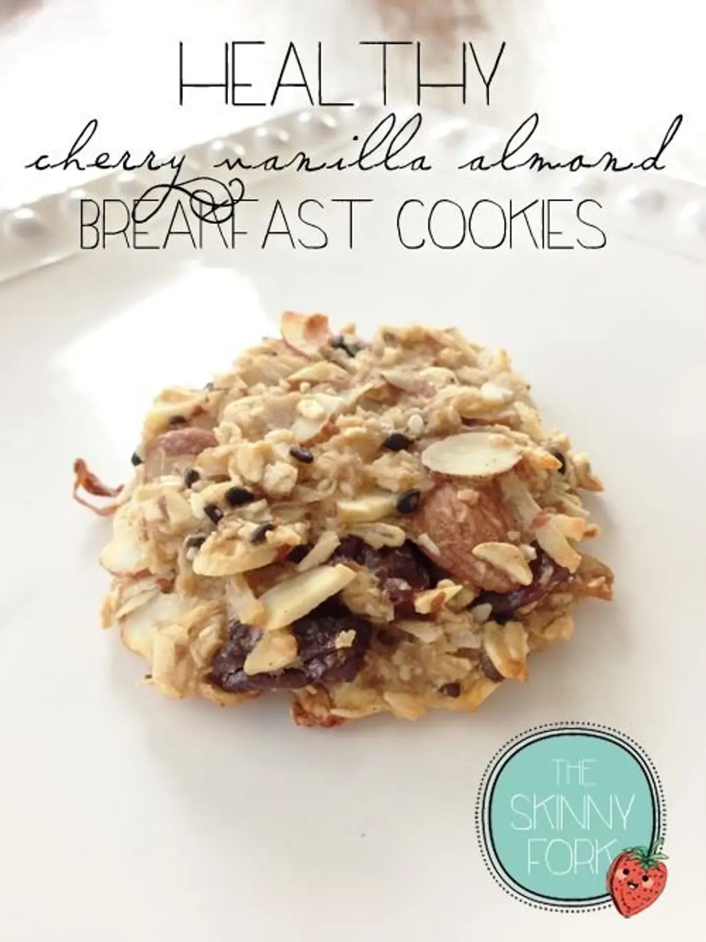 Healthy Cherry Vanilla Almond Breakfast Cookies