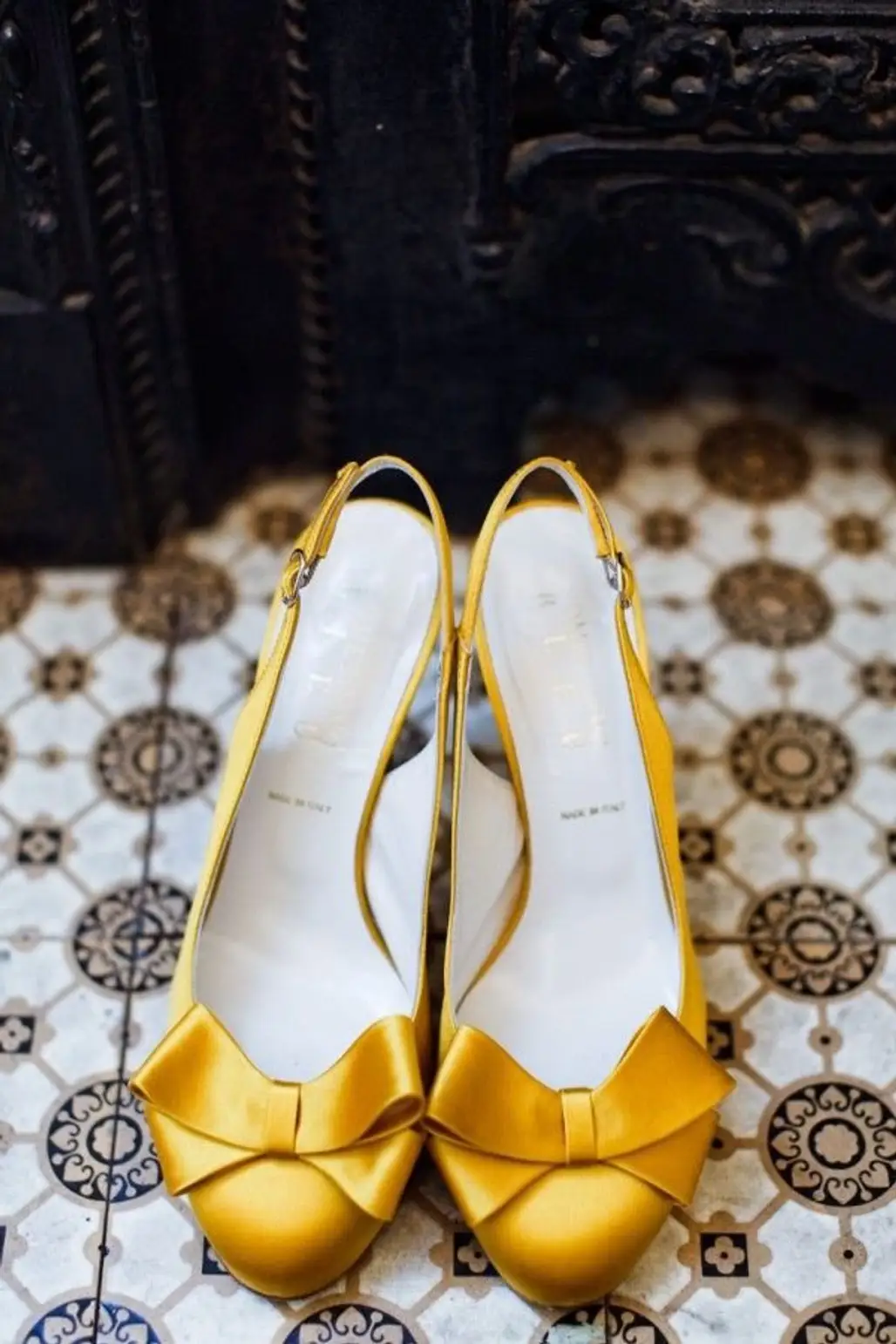 Vintage Yellow Wedding Shoes