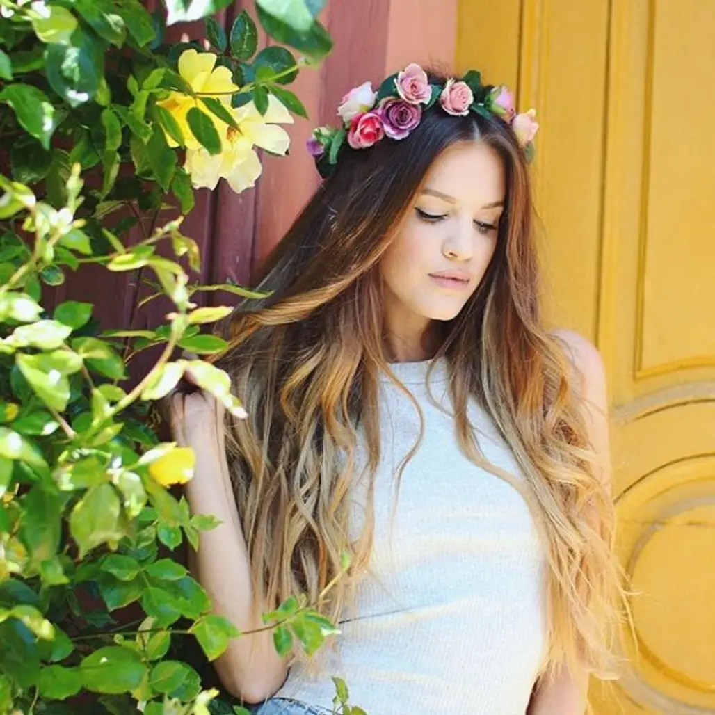 hair, hairstyle, yellow, beauty, flower,