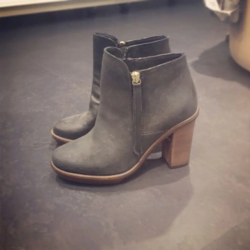 Gray Ankle Booties