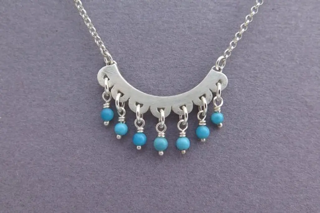 Sterling Silver and Turquoise Necklace Pendant