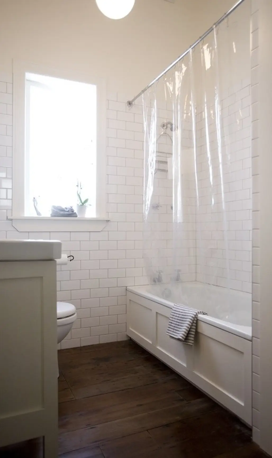 Clear Shower Curtain in Your Bathroom
