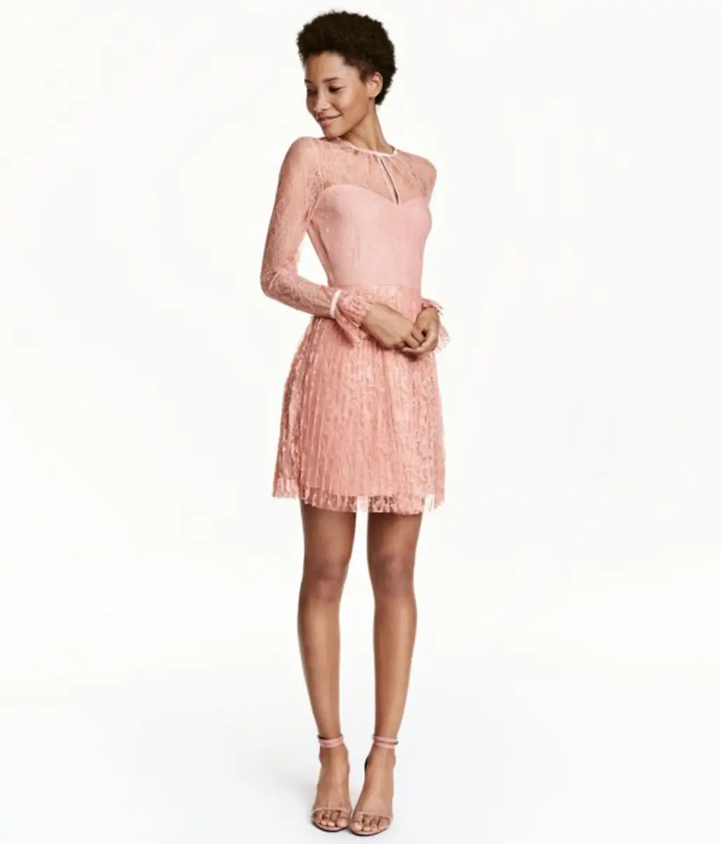 clothing, day dress, dress, pink, sleeve,