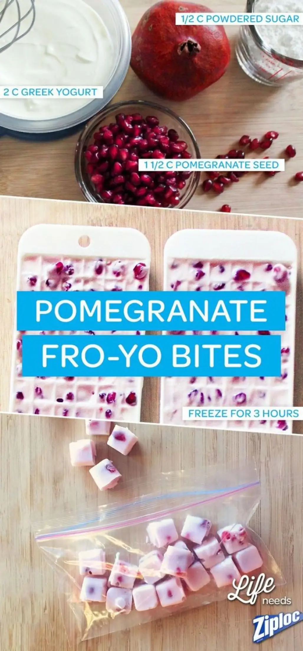 Pomegranate Fro-yo Bites