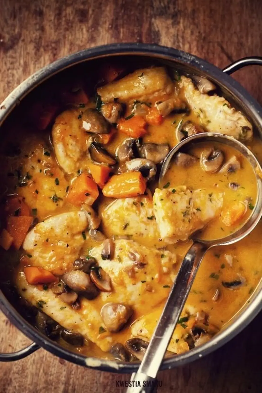 Chicken, Mushroom and Pumpkin Stew