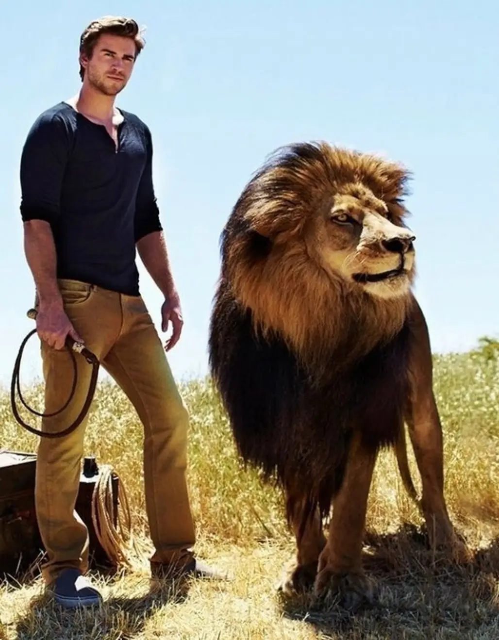 Liam with a Lion