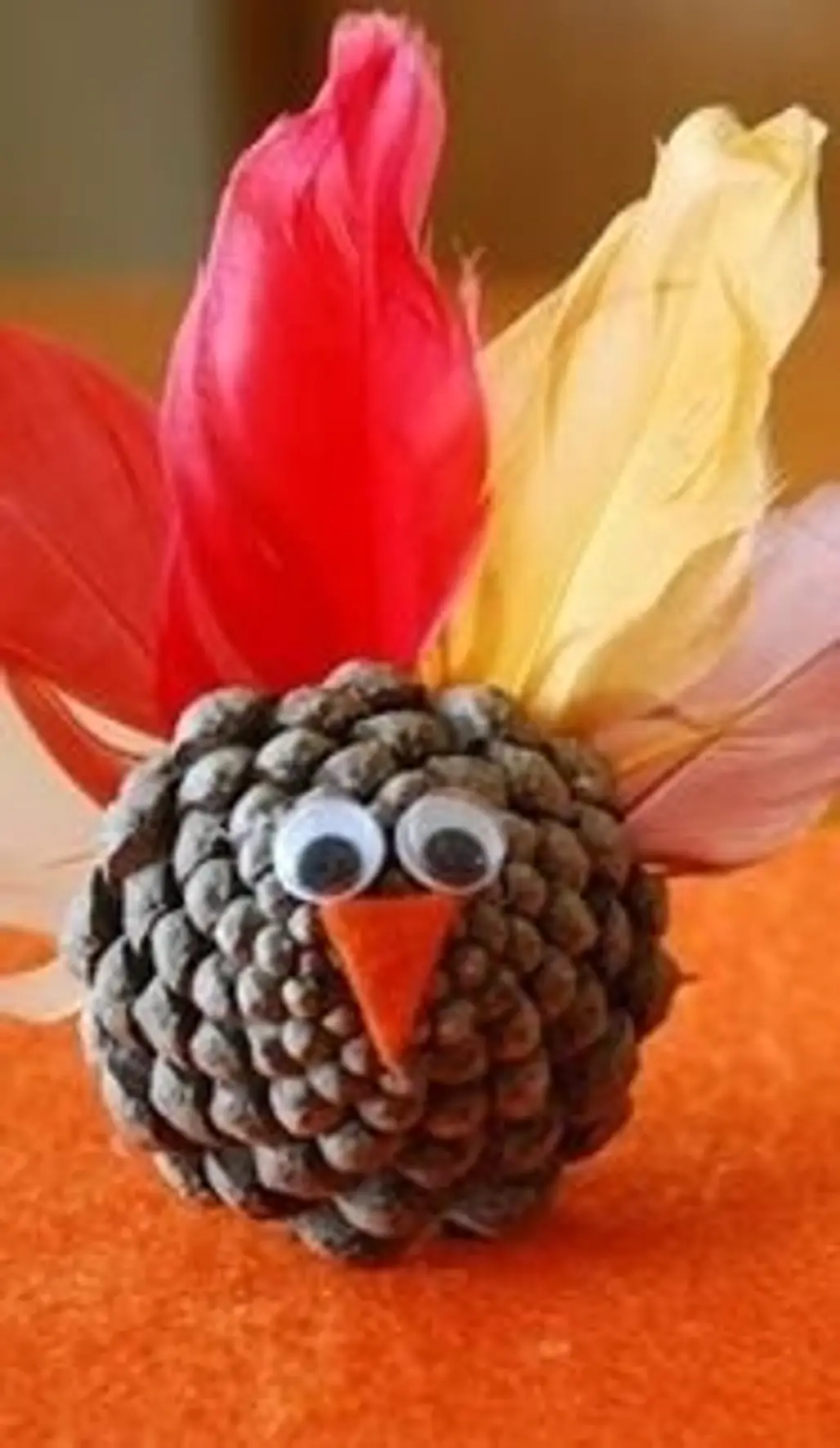 Turkey Pine-cone & Feather Craft for Kids