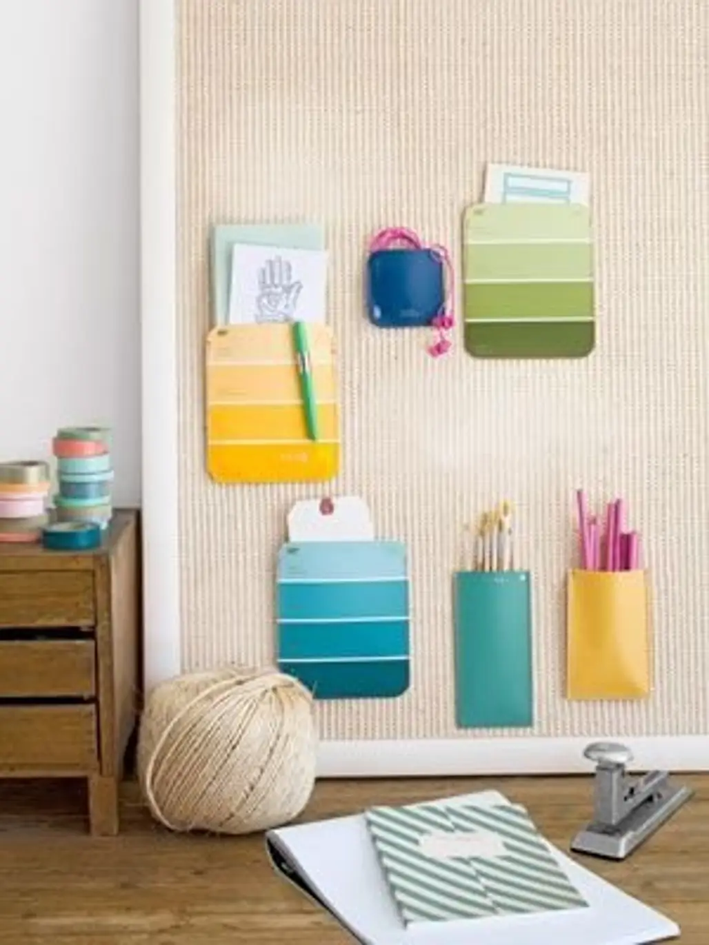 How to Make Paint-swatch Organizers