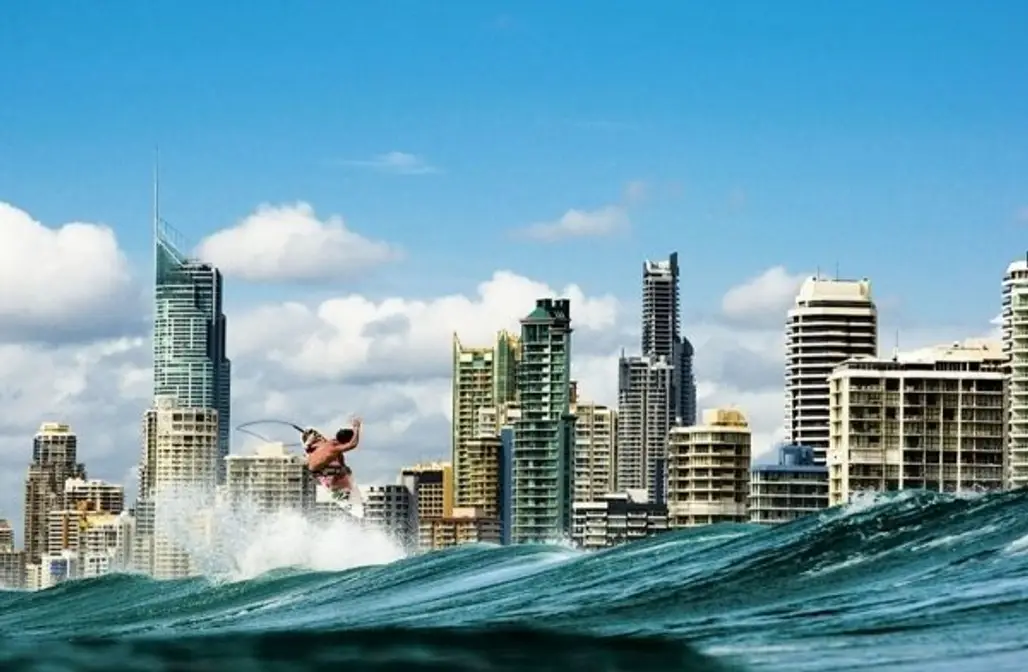 Surfing into Heaven at Surfers Paradise Beach