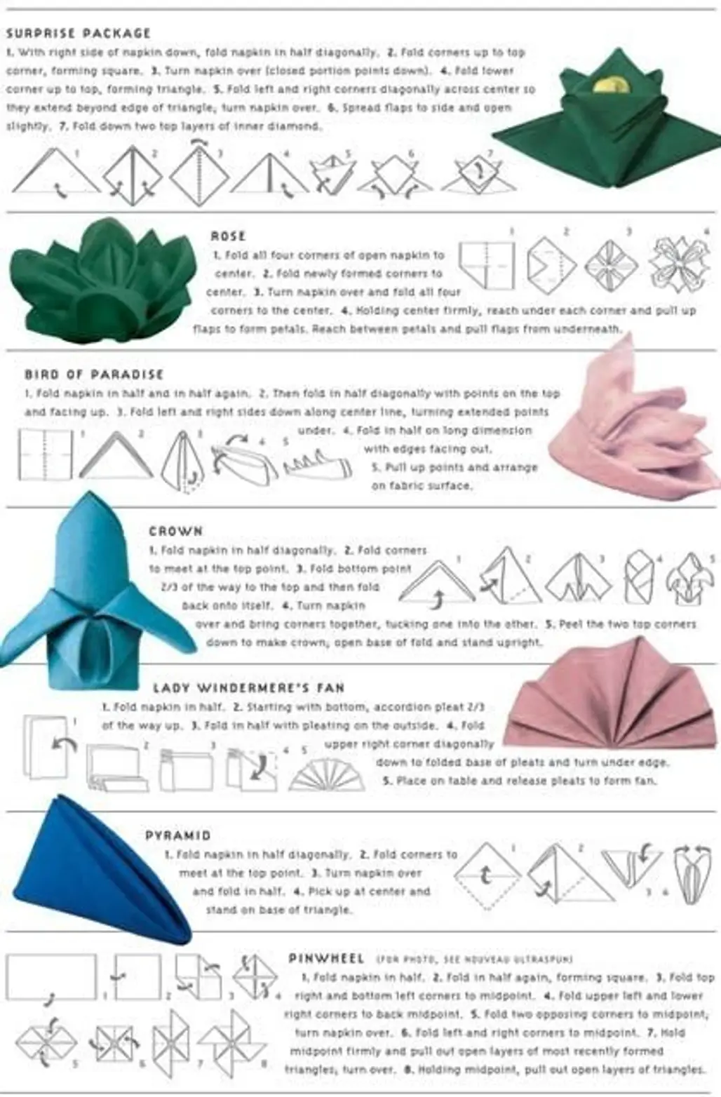 7 Easy Ways to Fold a Napkin