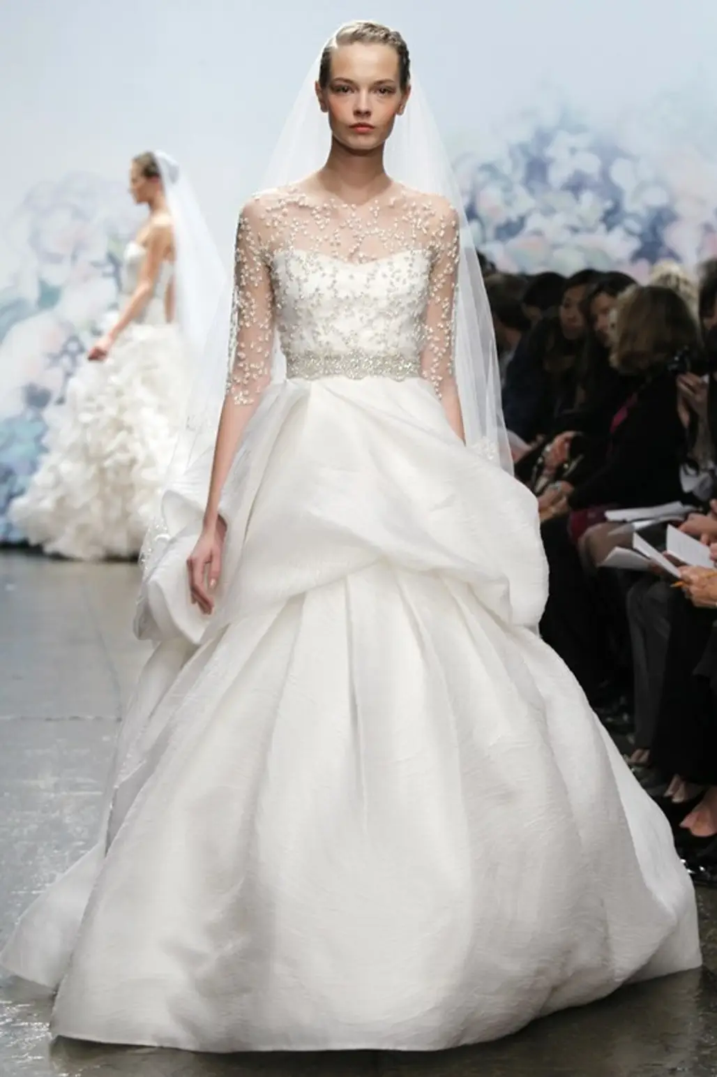 Illusion Neckline Wedding Gown Trend...