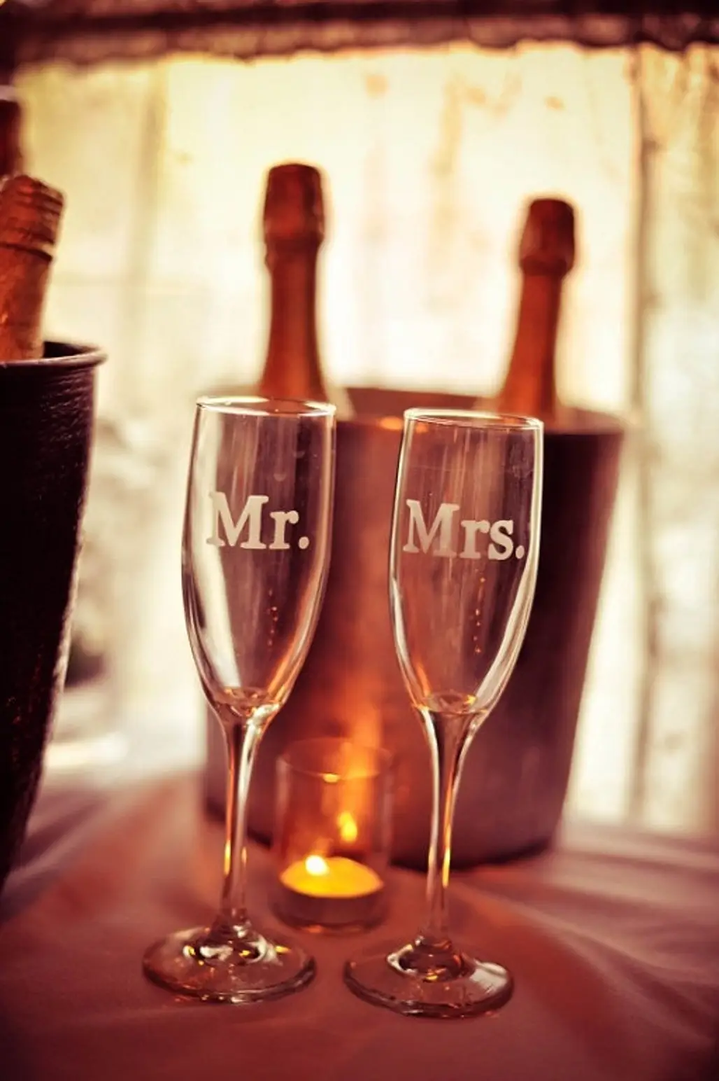 Mr. & Mrs. Champagne Flutes...