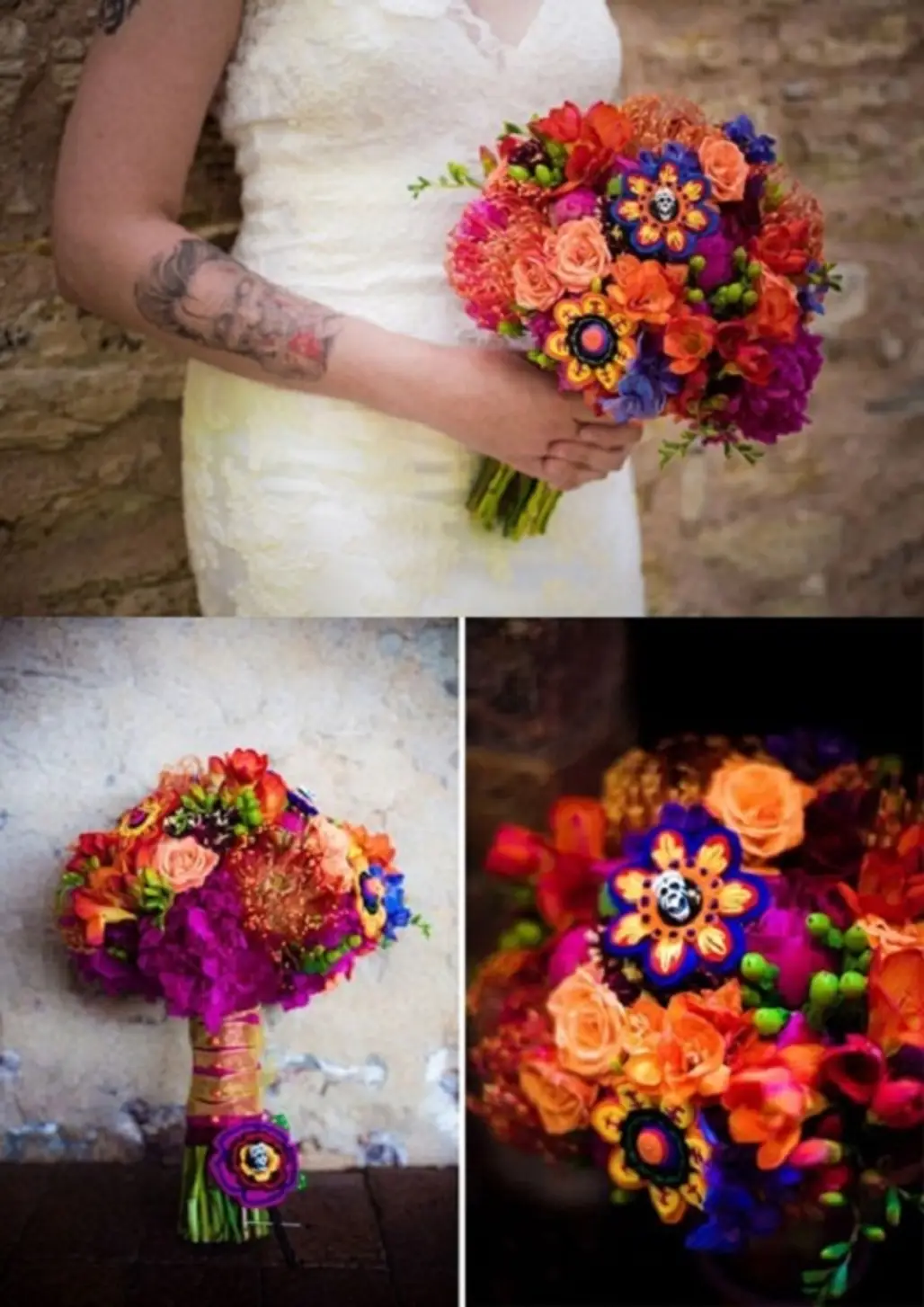 Dia De Los Muertos Wedding Bouquet...