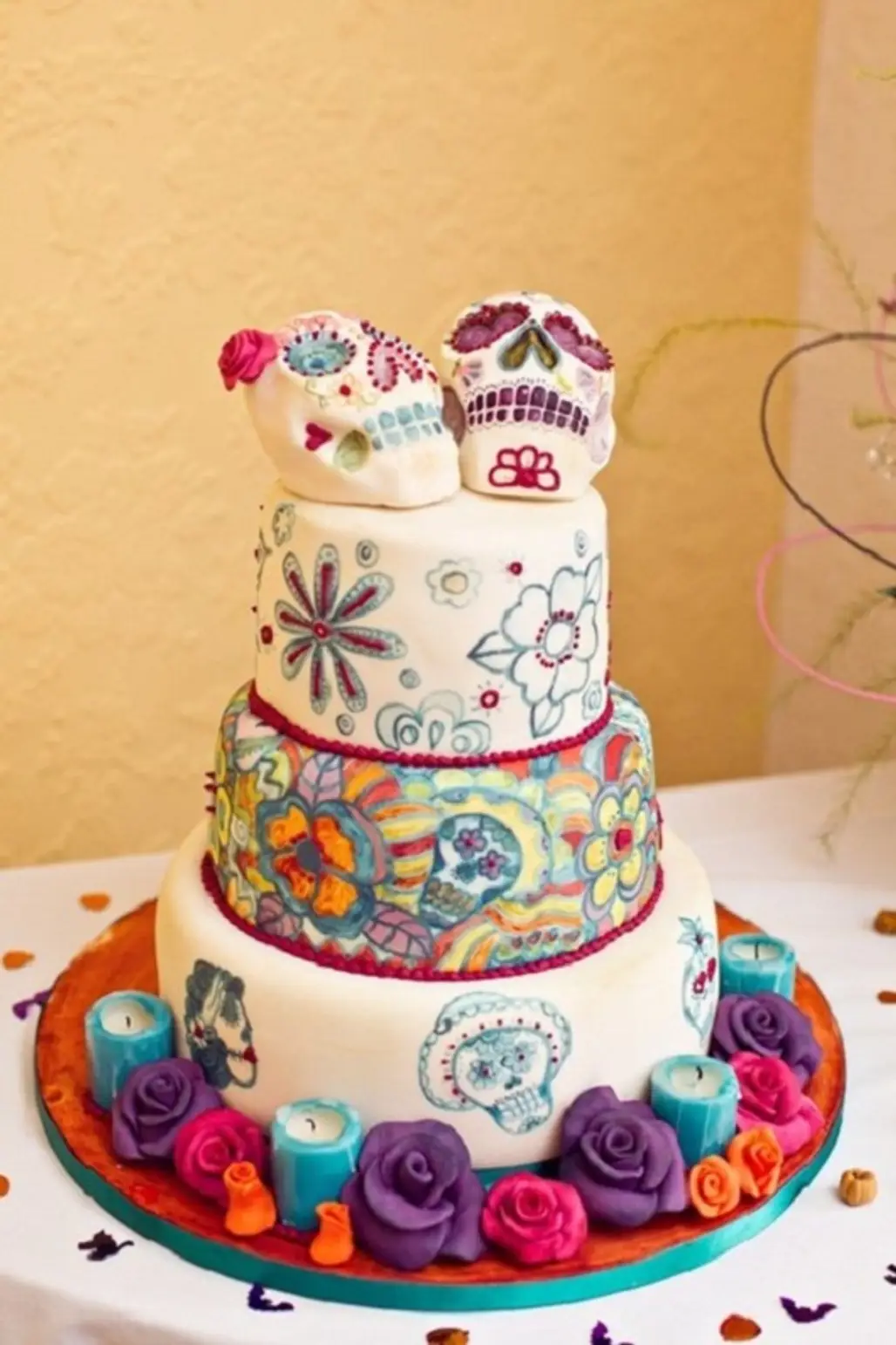 Dia De Los Muertos Wedding Cake...