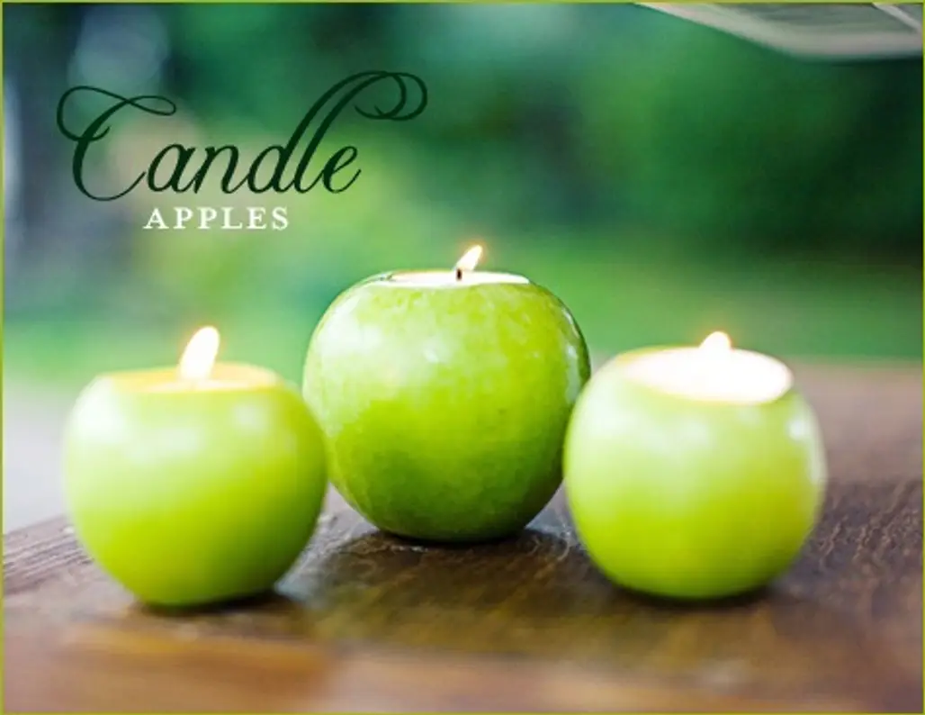 Apple Decor Wedding Candles...