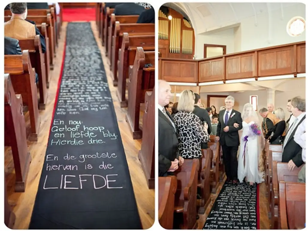 Chalkboard Wedding Aisle Runner...