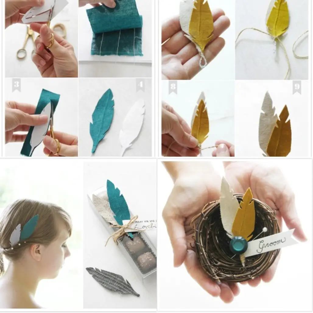 Feather Themed Wedding DIY Accessories...