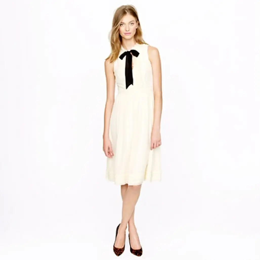 Swiss-Dot Chiffon Elopement Dress...