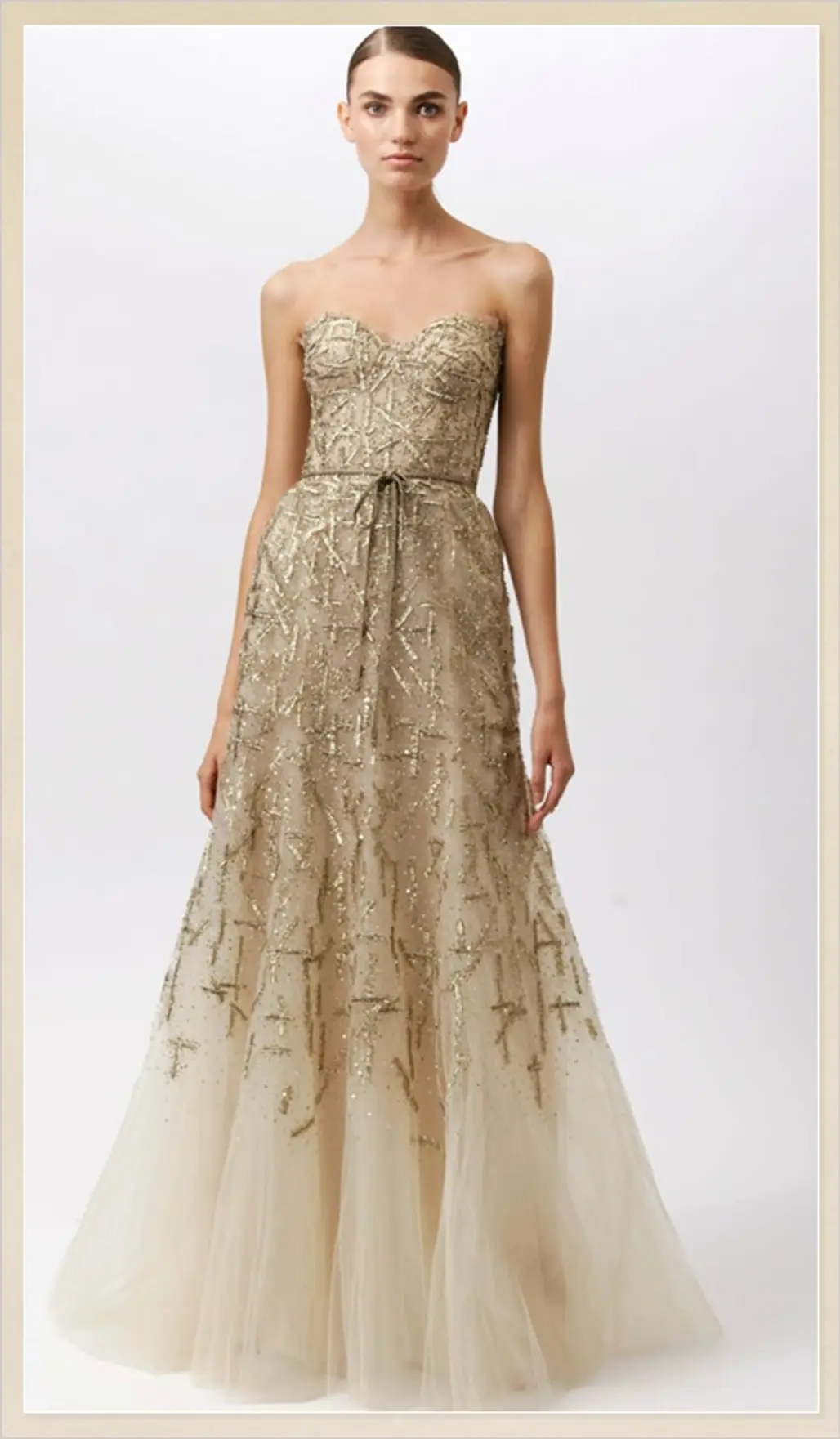 Monique Lhuillier Glitter Wedding Dress...