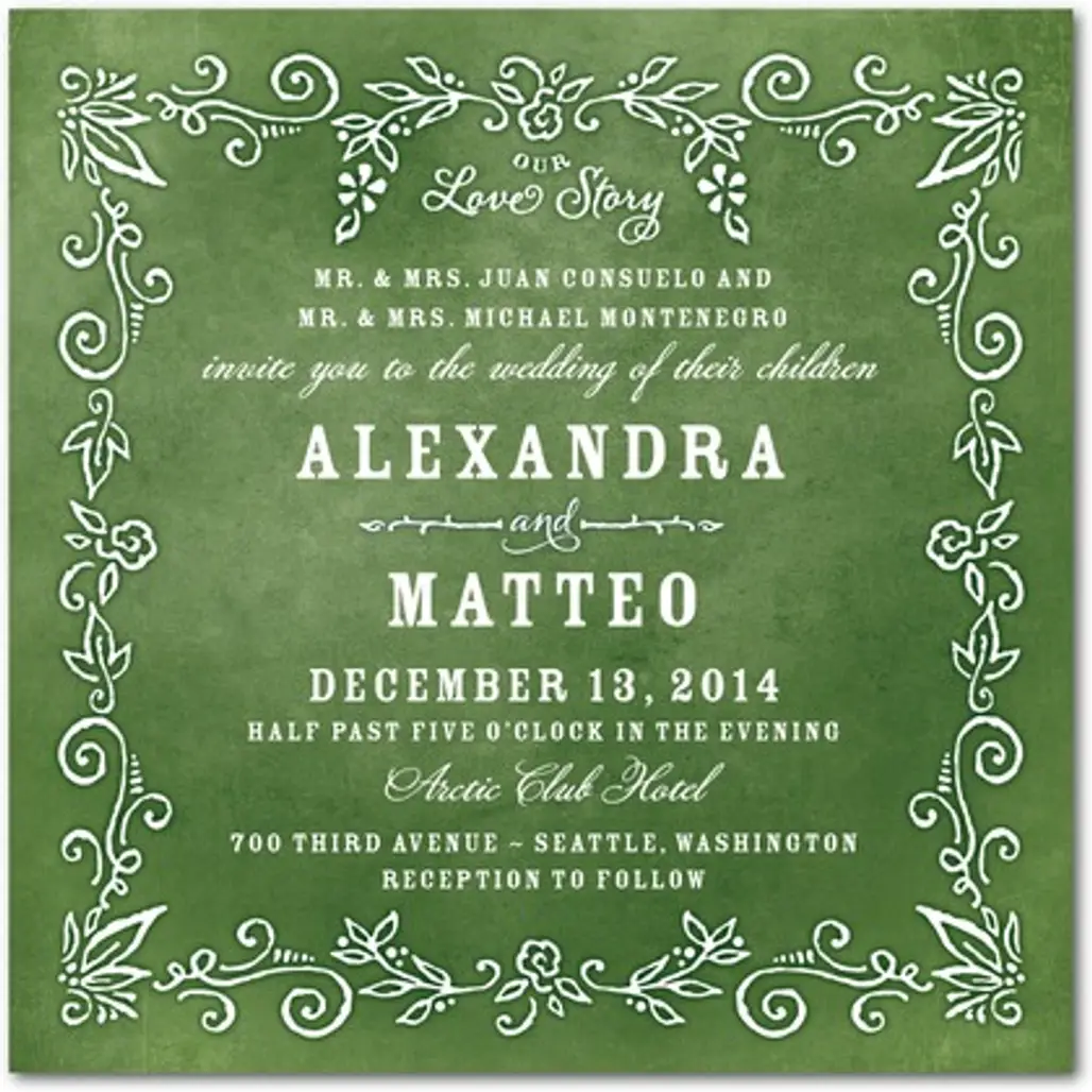 Emerald Wedding Invitation...