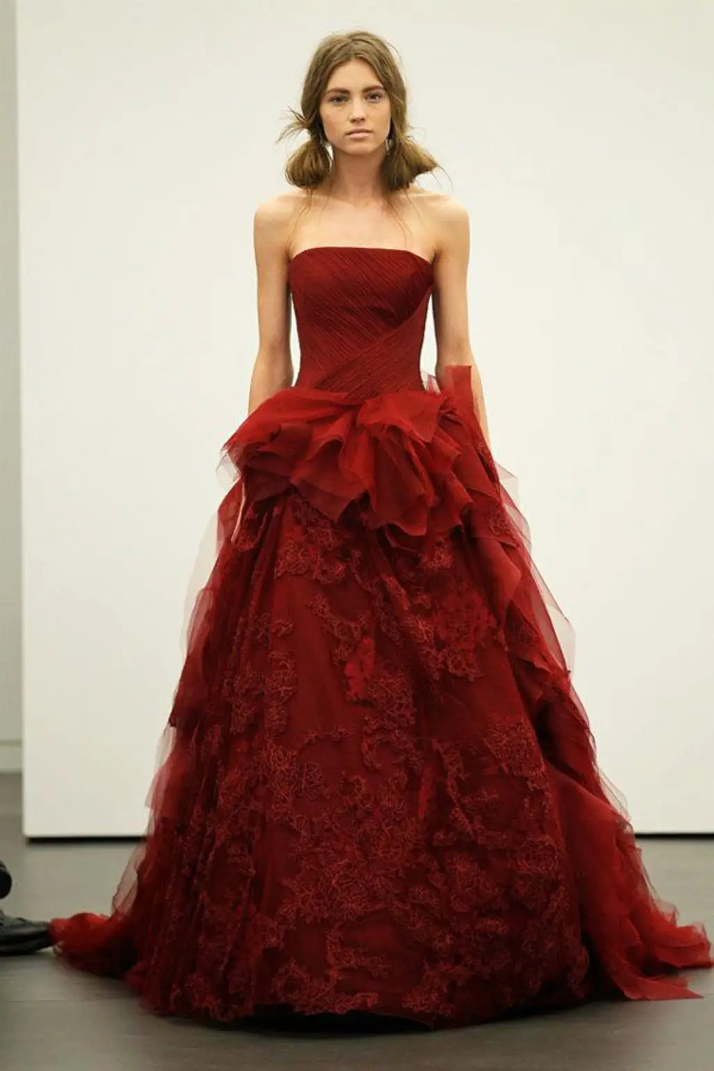 Deep Red Wedding Gown...