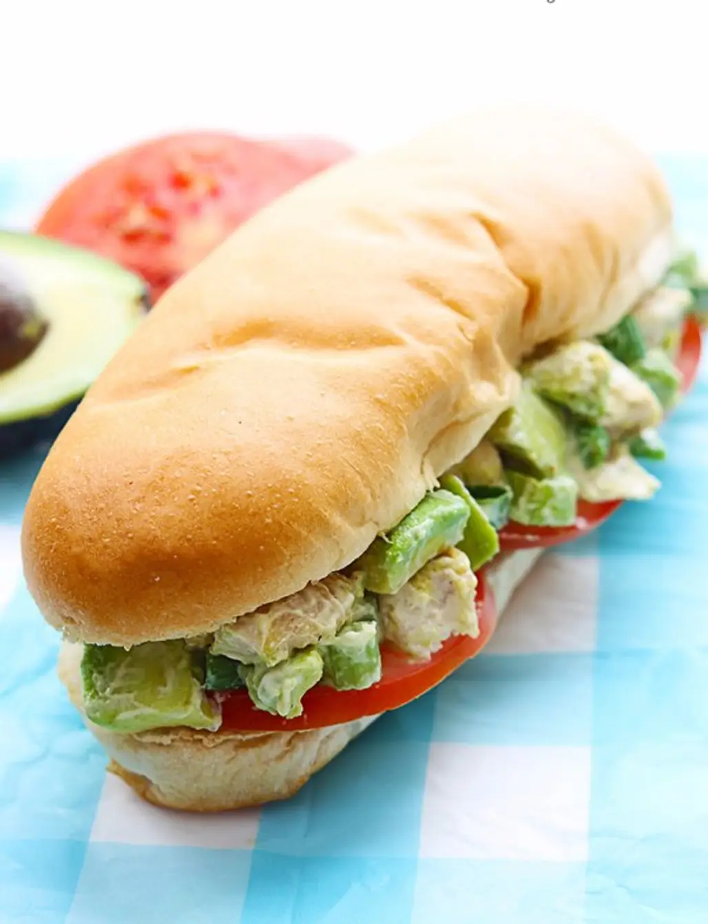 A Creamy Chicken Avocado Salad Sandwich so Packed with Yummy Flavor You'll Never Know It's Healthy