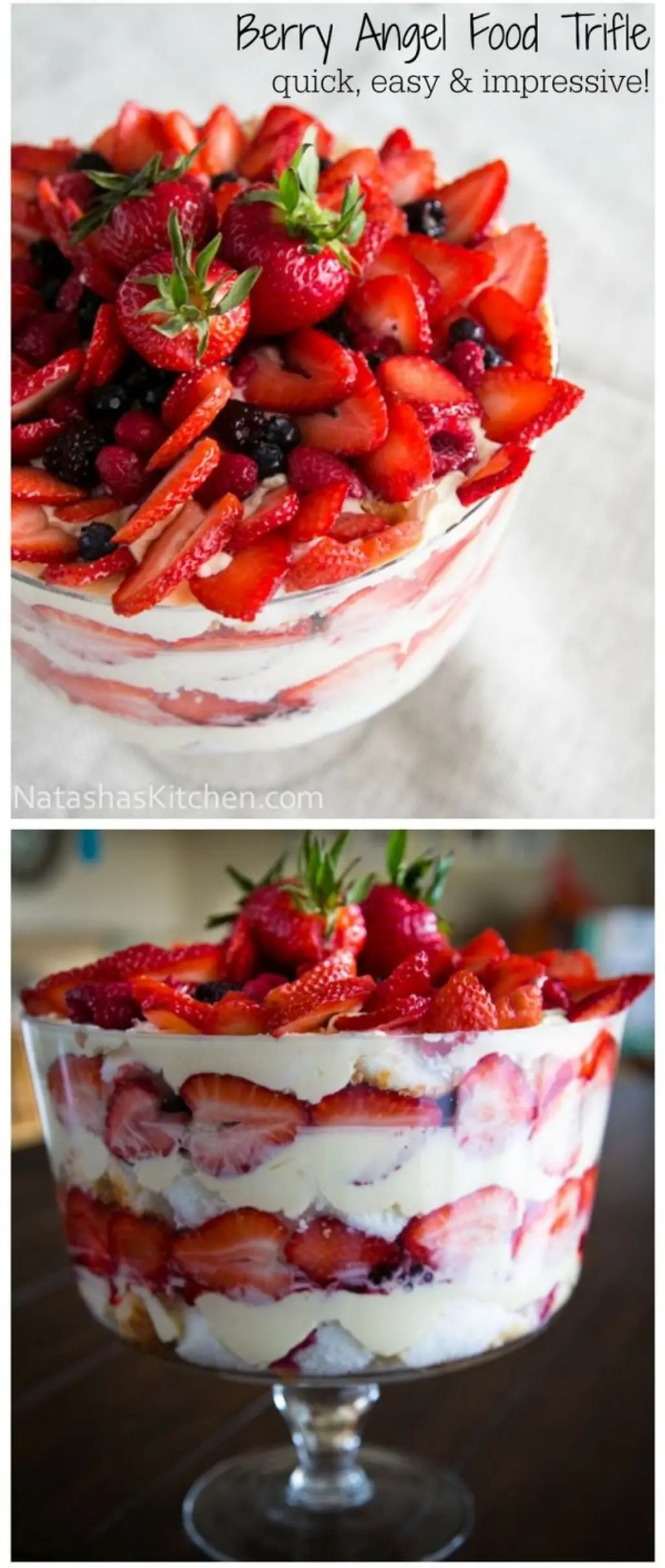Mixed Berry Angel Food Cake Trifle