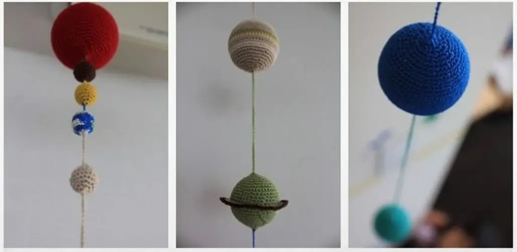 Crocheted Solar System Mobile