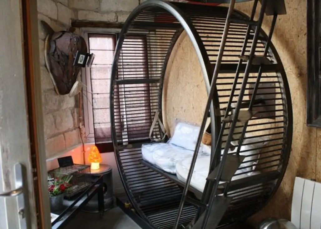 The Hamster Wheel Bed at La Villa Hamster, Nantes, France