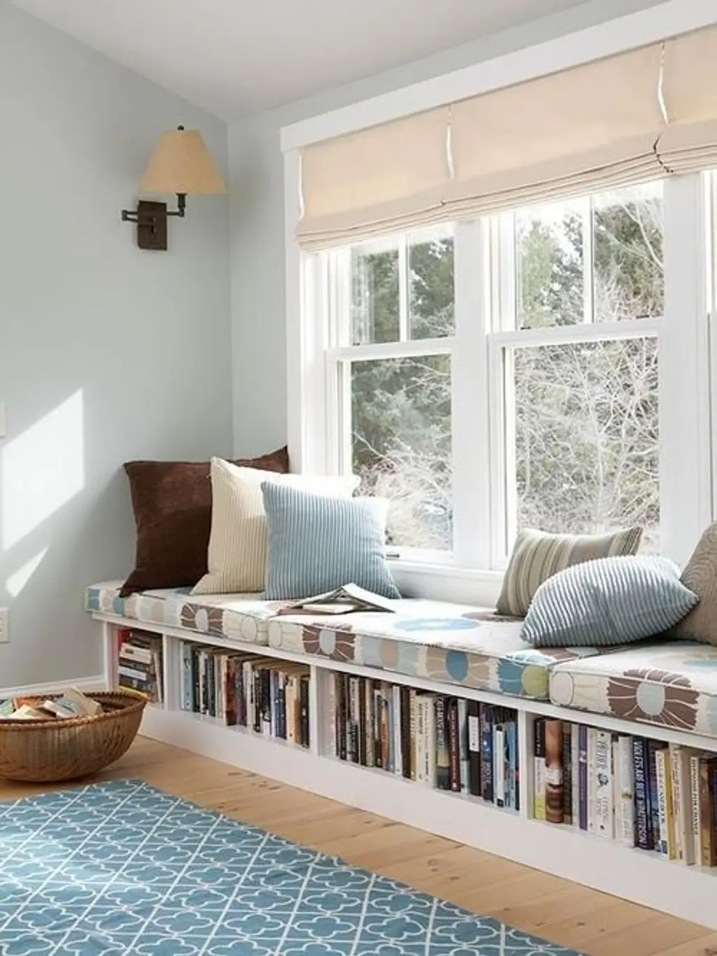 Build Book Storage into a Window Seat