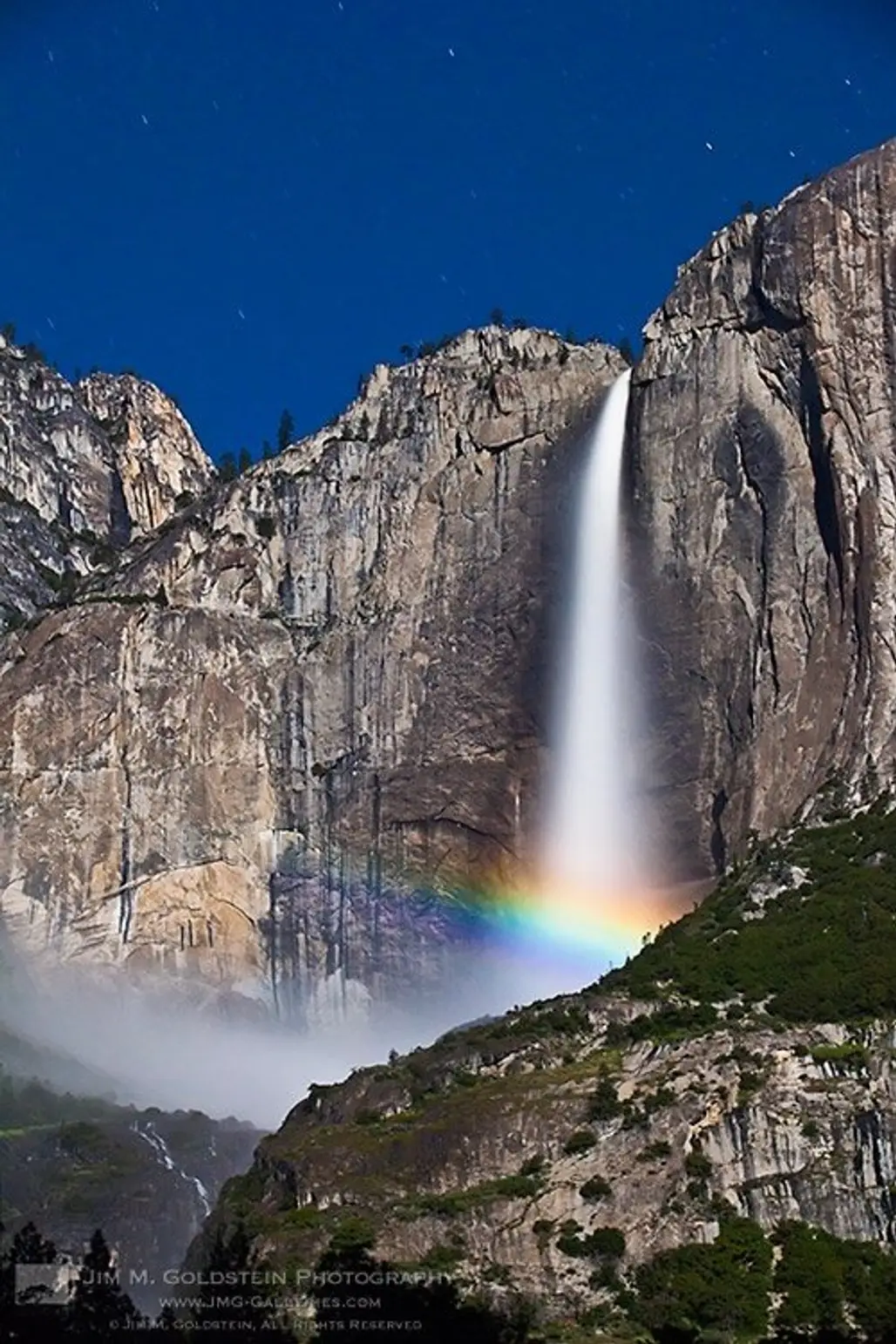 Lunar Rainbow, Upper Yosemite Falls, Yosemite National Park