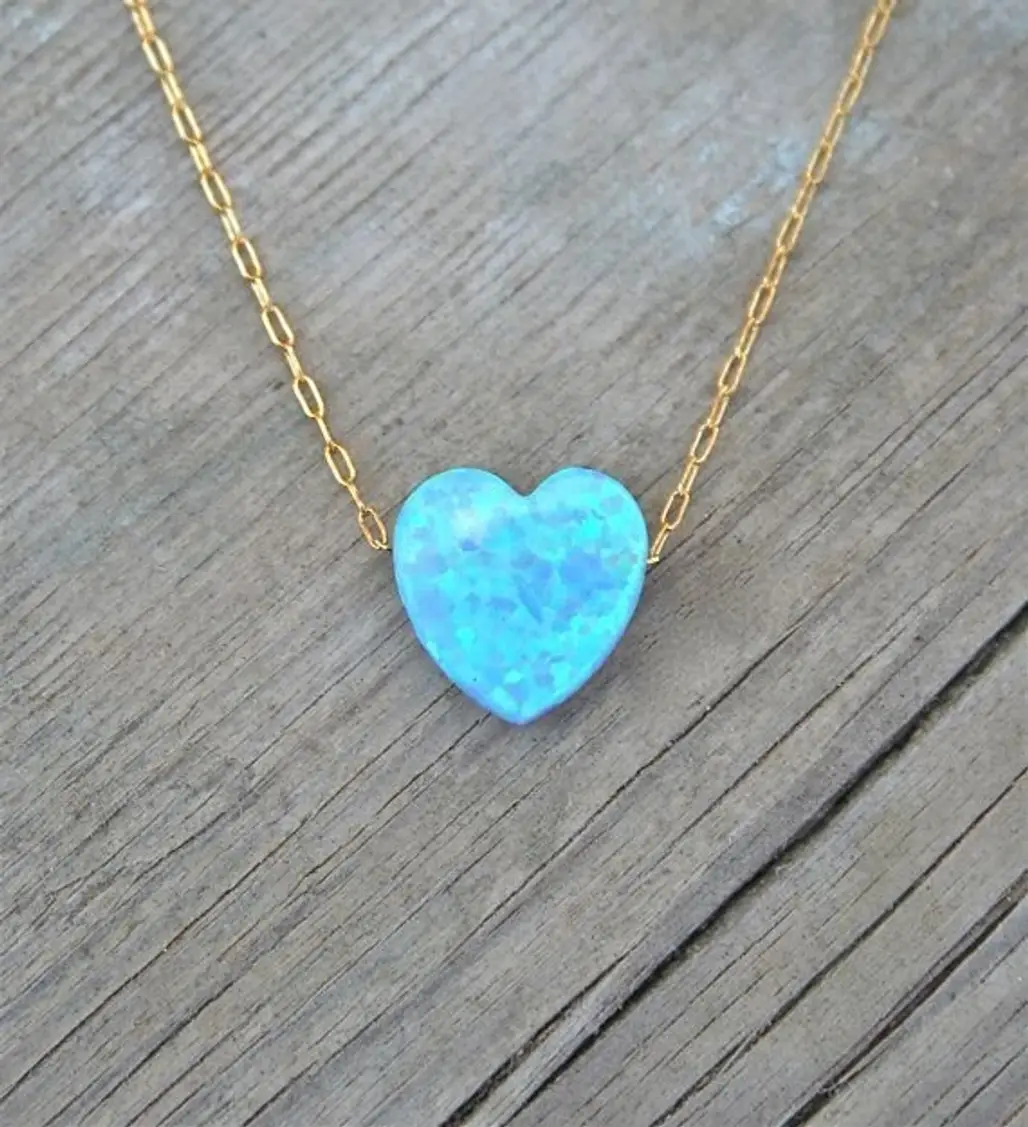 Heart Opal Necklace