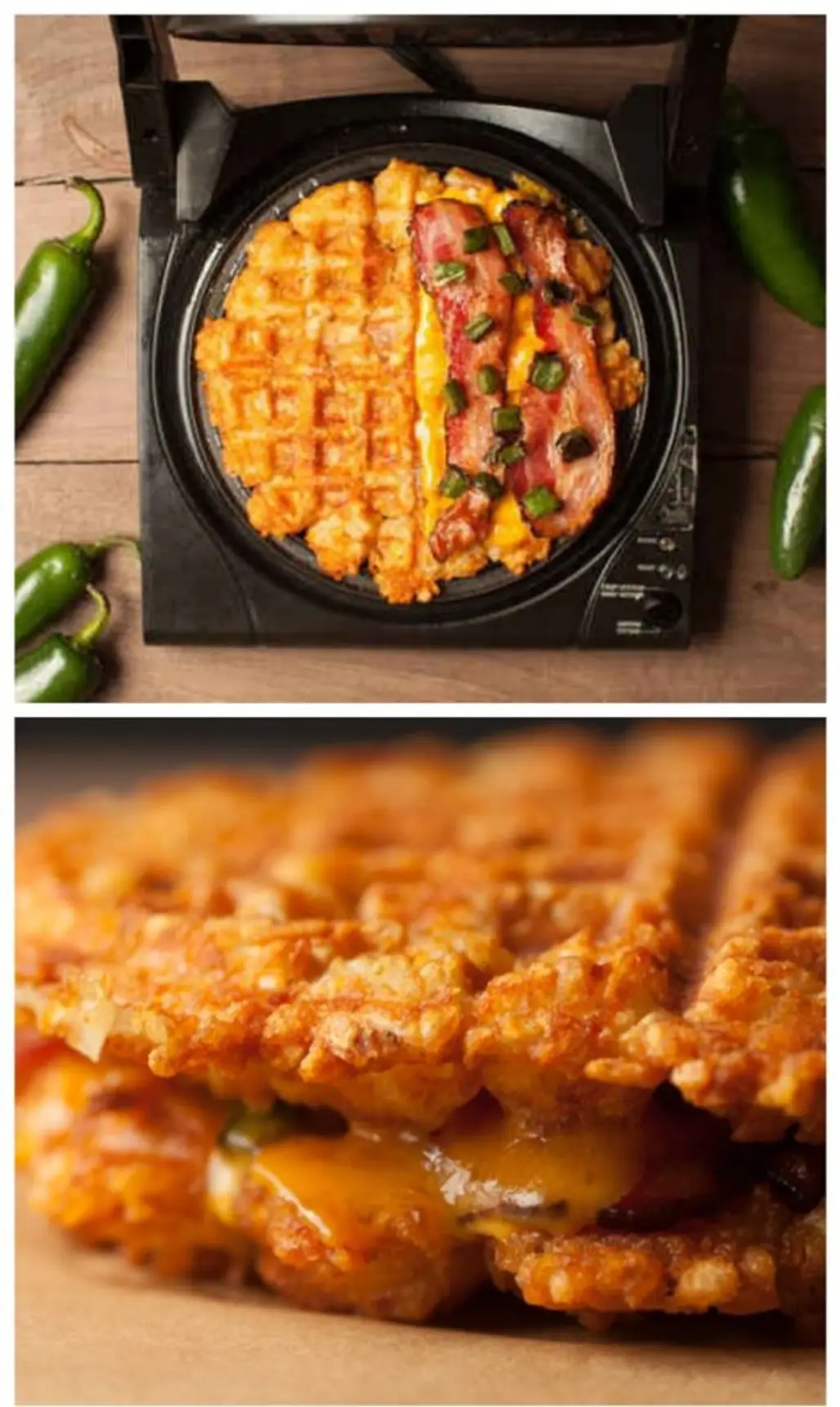 Tater Tot Waffle Grilled Cheese Sandwich