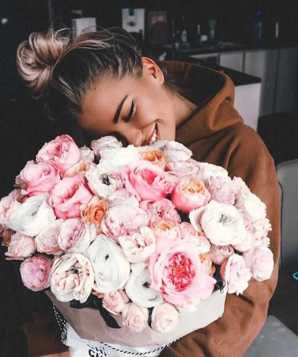 flower, pink, woman, flower bouquet, plant,