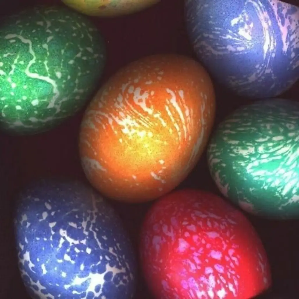 Washy Dyed Eggs