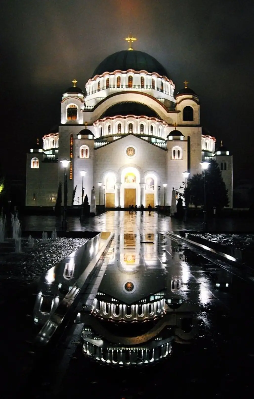 Cathedral of Saint Sava,night,metropolis,darkness,midnight,