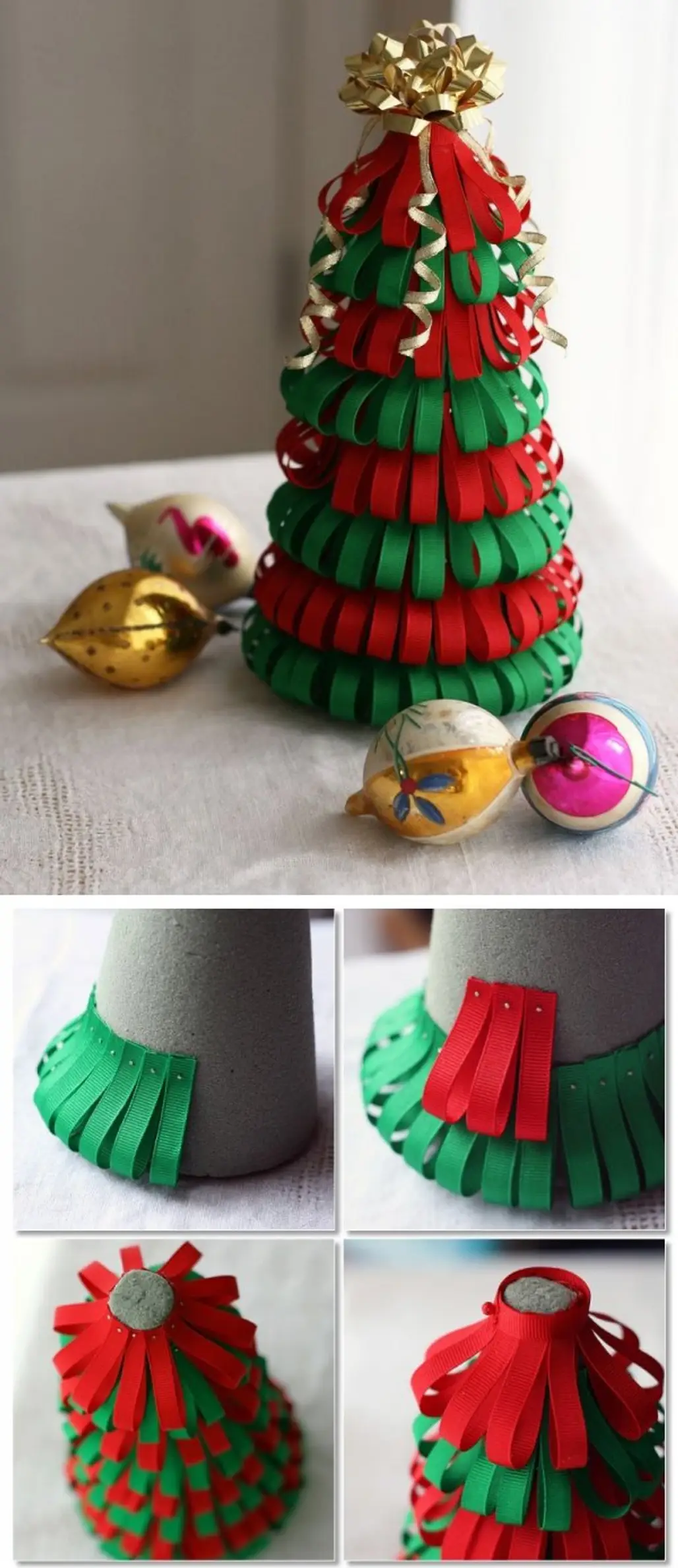 DIY Ribbon Christmas Tree -