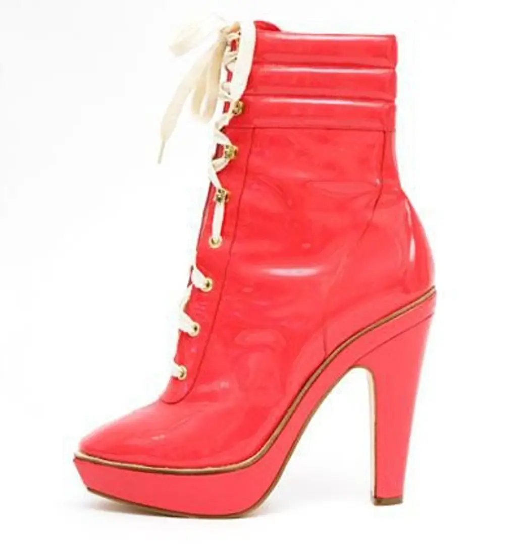 Emilio Pucci Patent Leather Lace-up Boot