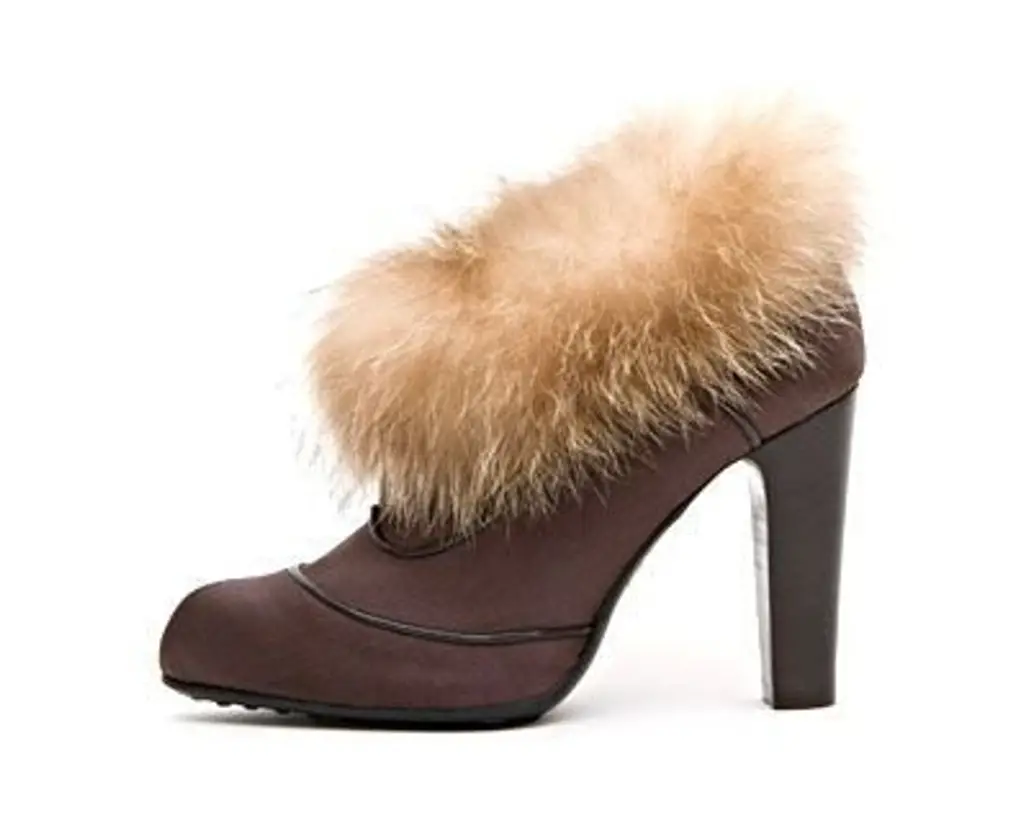 Tod's Suede Lulu Bootie with Fur Trim