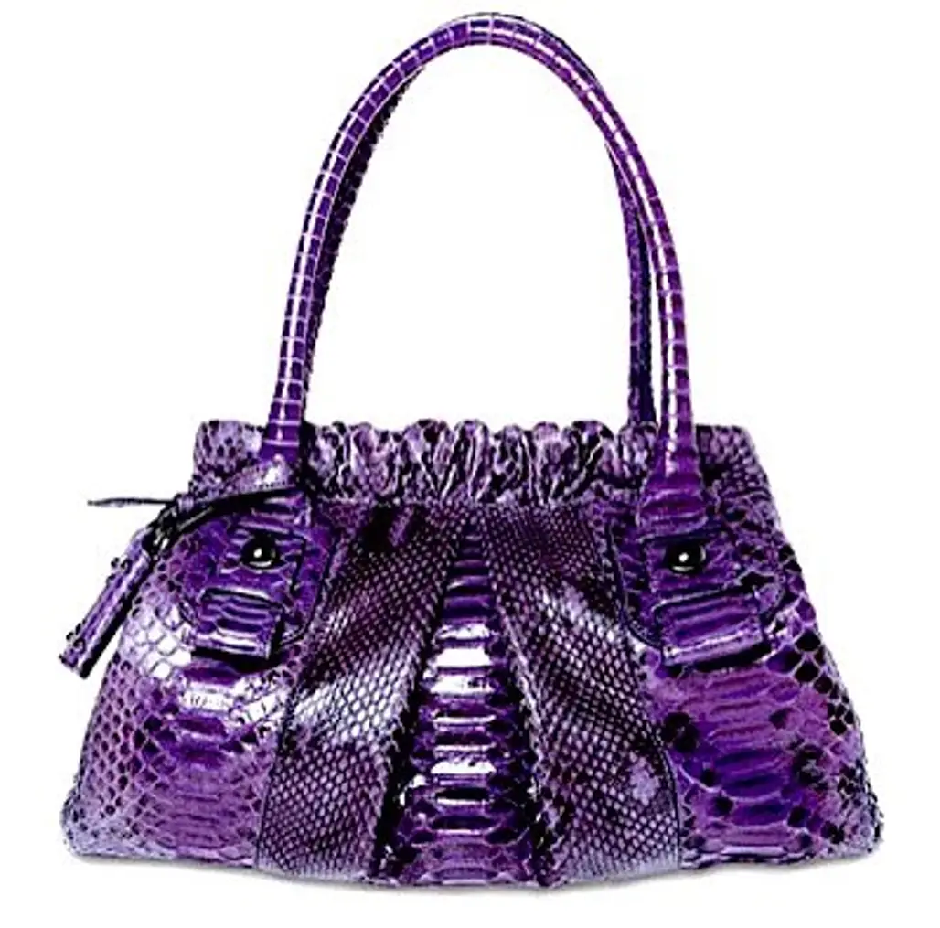 Sergio Rossi Purple Python Bag