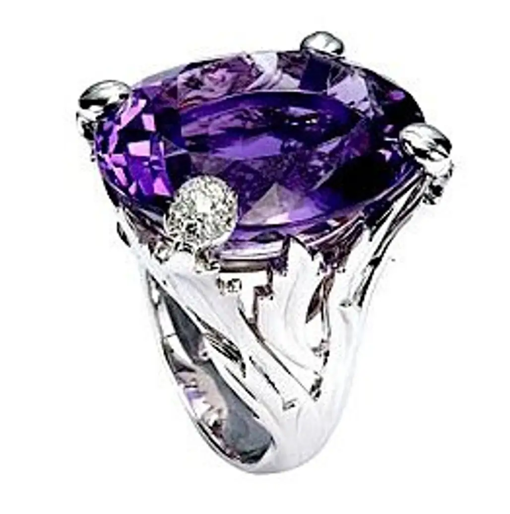 Dior "Miss Dior" Ring with White Gold, Diamonds and Amethyst