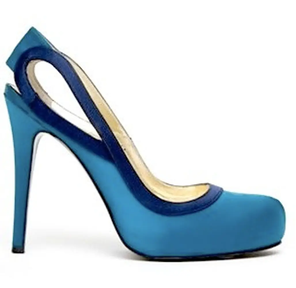 Satin Pumps with Cutout Detail by Bruno Frisoni