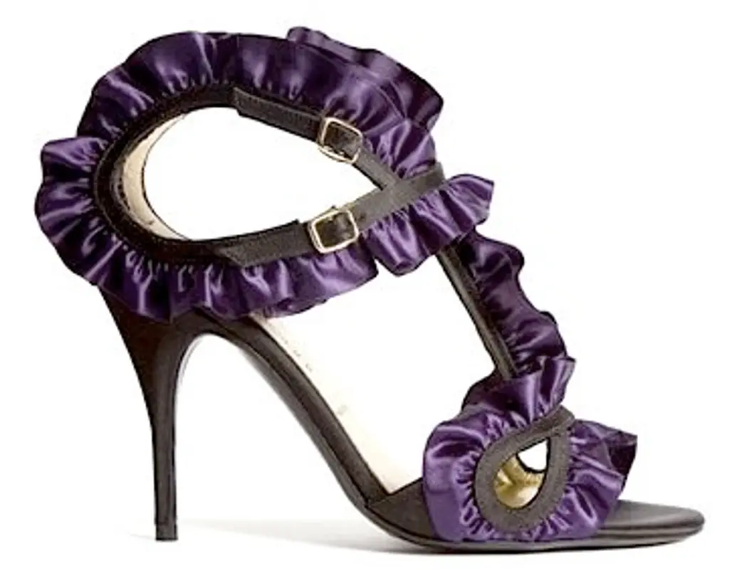 Bruno Frisoni Purple Ruffle Sandal